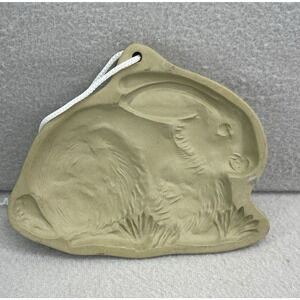 Brown Bag Cookie Art Mold VTG 1983 Bunny Rabbit Hill Clay Baking